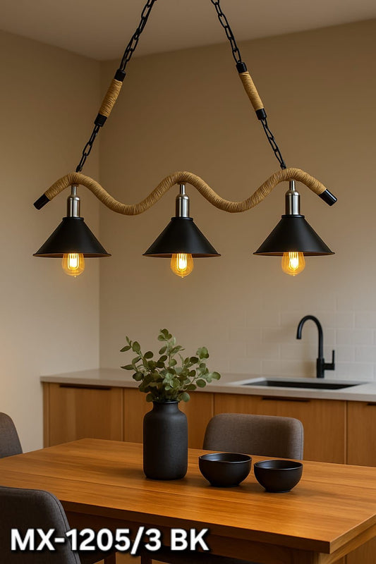 ثرية خيش أسود ثلاثي