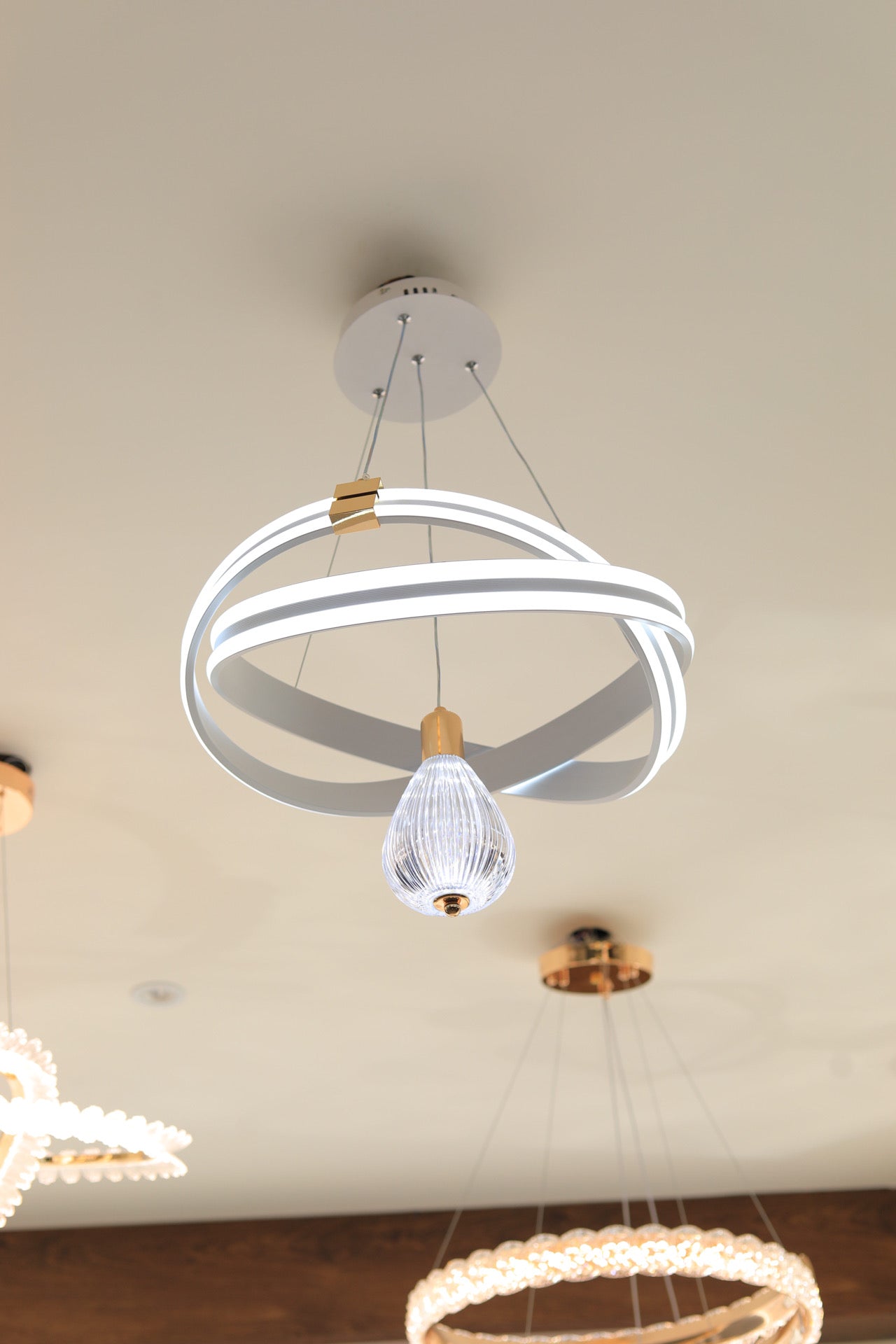 ثريا ليد ابيضّ 45 سم