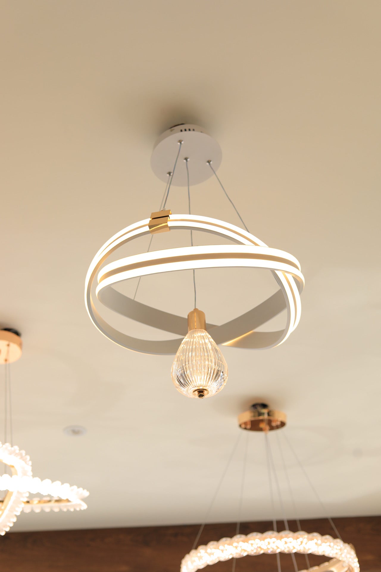 ثريا ليد ابيضّ 45 سم