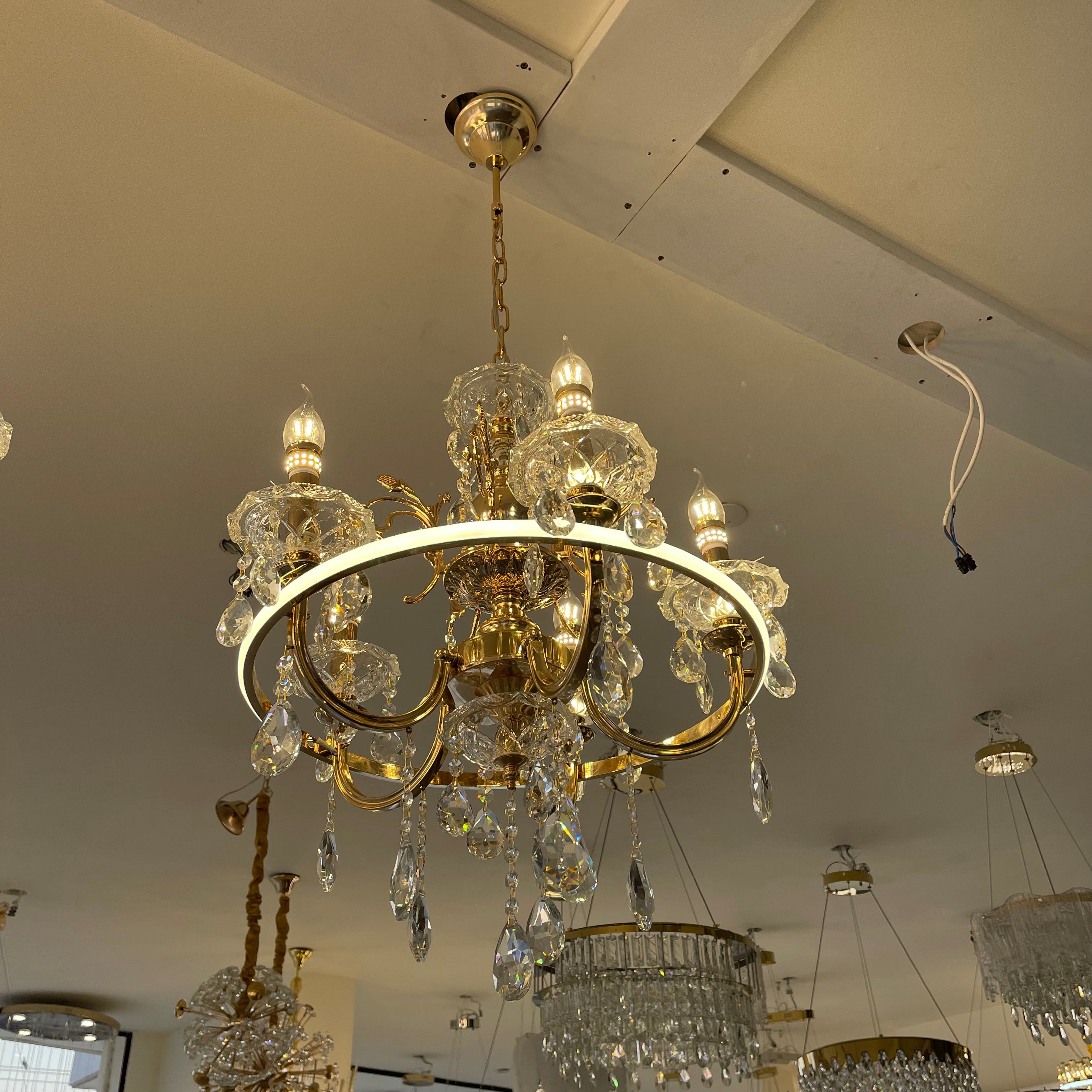 ثرية شمع 5 ذرعان+ليد