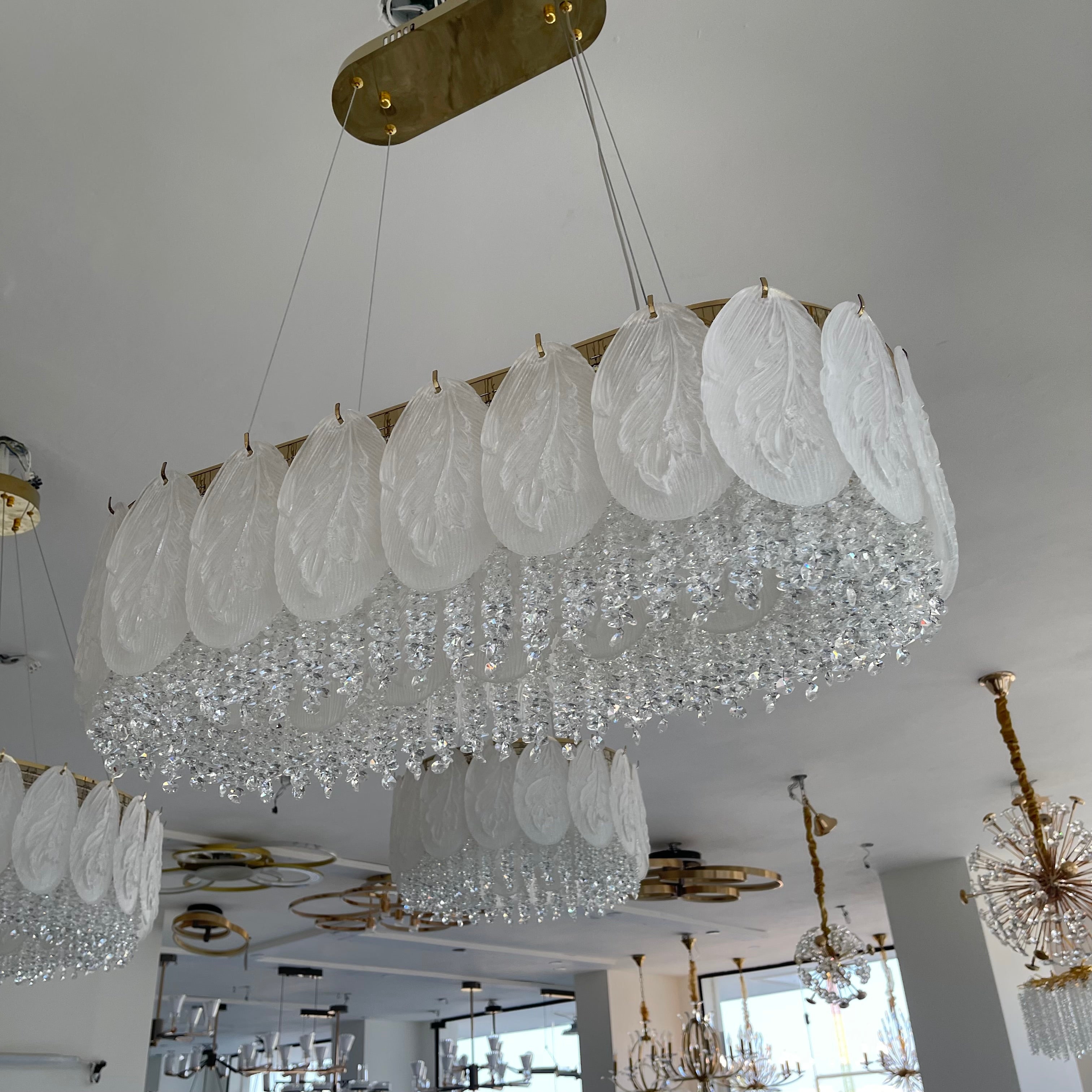 ثريا كريستال بار ليد حجم 80*35سم