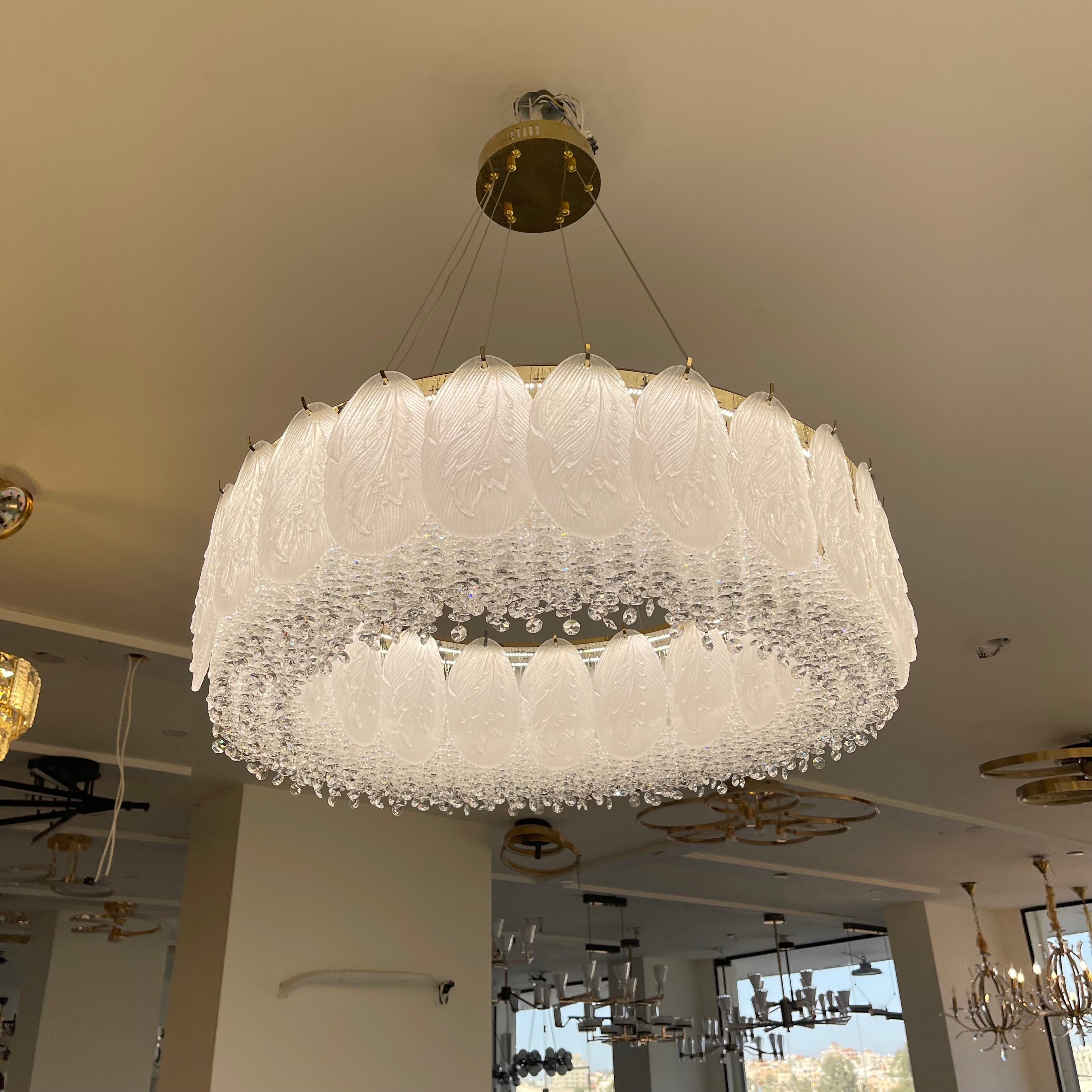 ثريا كريستال ليد 80سم