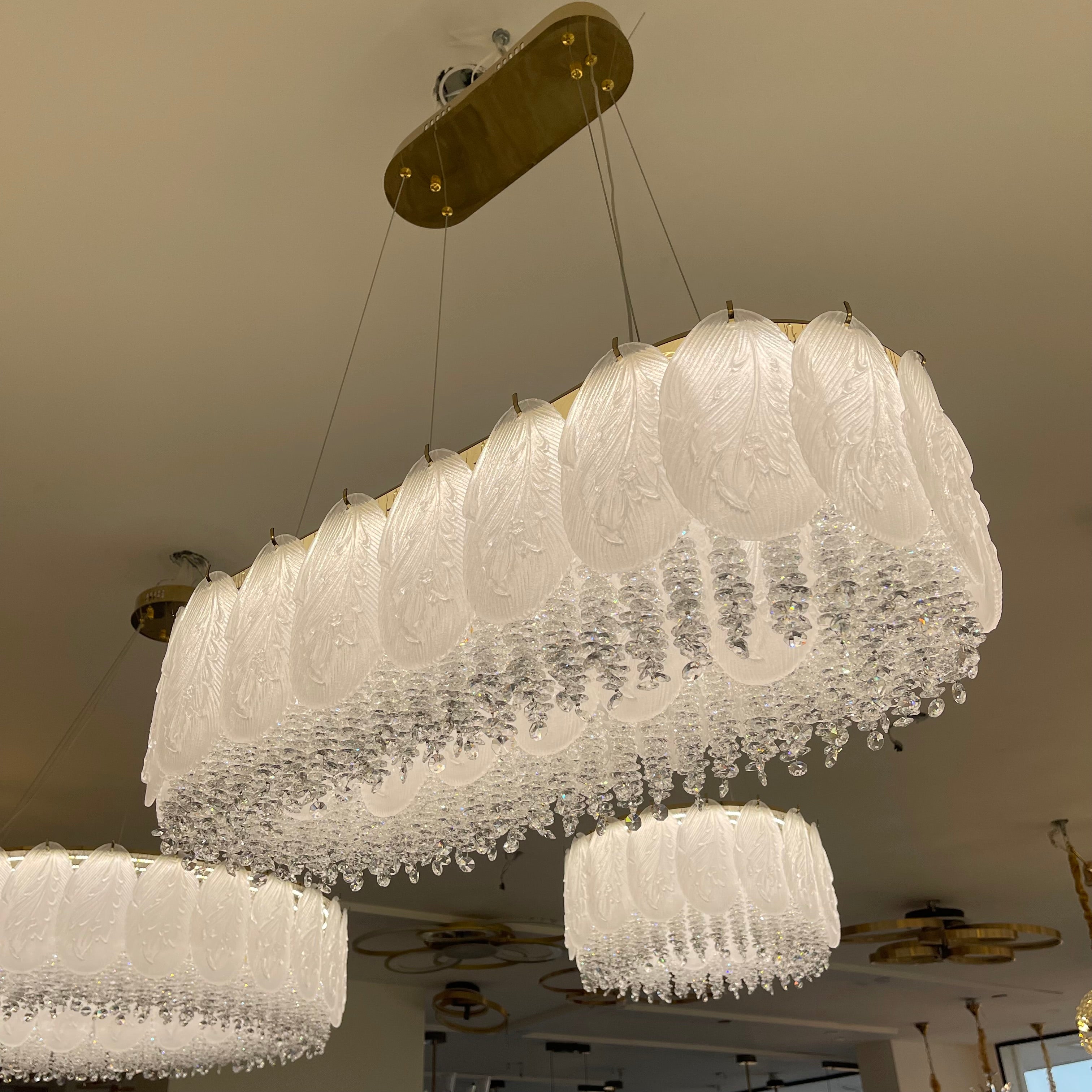 ثريا كريستال بار ليد حجم 80*35سم