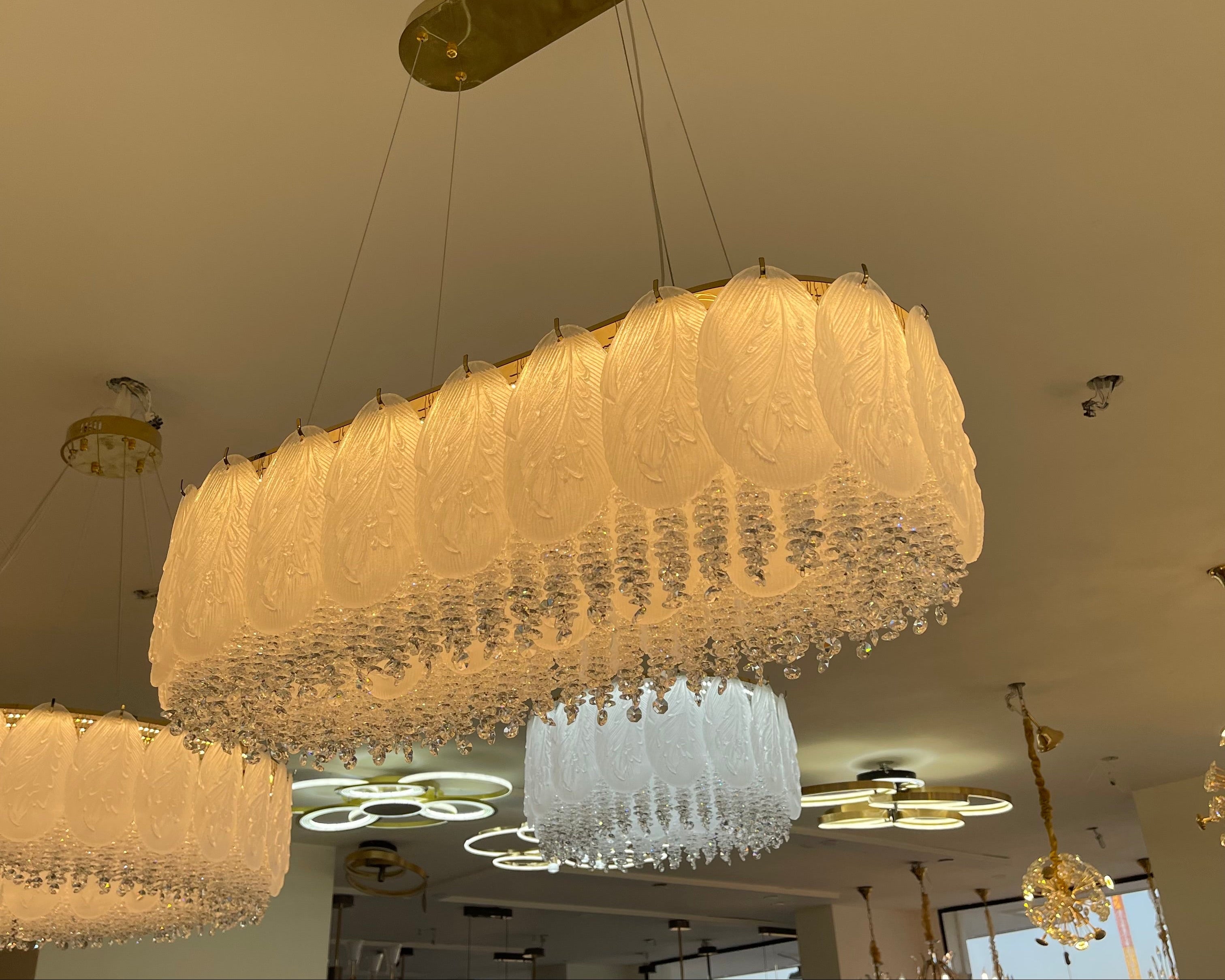 ثريا كريستال بار ليد حجم 80*35سم