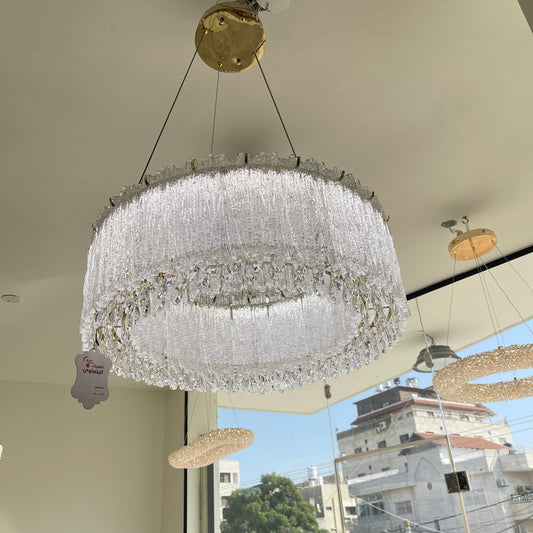 ثريا كريستال ليد60سم مع ريموت