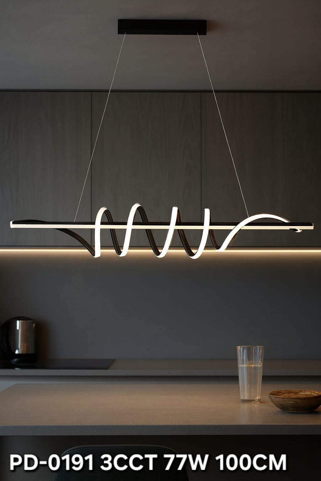 ثريا بار اسود 100سم 3 درجات اضاءة